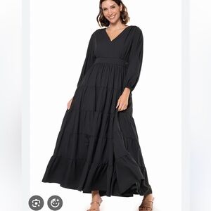 Coolibar upf 50 Black Tiered Maxi Dress